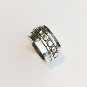 Sterling Silver spinning spinner meditation ring sz 7 NEW